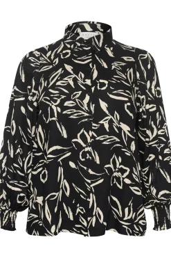 KCflora Shirt Black/Sand Painted Flower 10582552