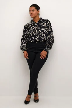 KCflora Shirt Black/Sand Painted Flower 10582552