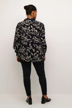 KCflora Shirt Black/Sand Painted Flower 10582552