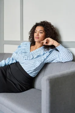 KCjerria Blouse Celestial Blue/Dark Stripe 10582603