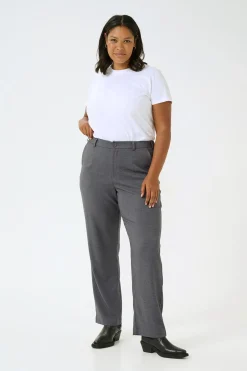 KCmerla Straight Pants Dark grey melange 10582712