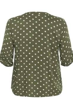 KCsida Dot Blouse Grape Leaf / Chalk Dot