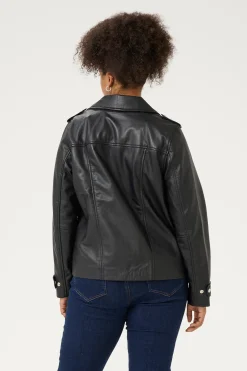 KCsuena Leather Jacket Black deep 10583129