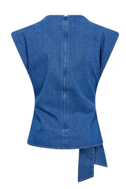 KimmyCC Pleat Top 555Dark denim 45001