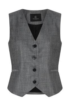 KuraBBBielle Waistcoat Grey Herringbone BBW4734