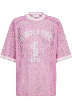 Lace Football Tee Candyfloss HL10001