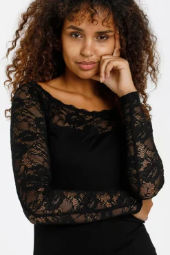 Lacy Boat tshirt Black deep 10500903