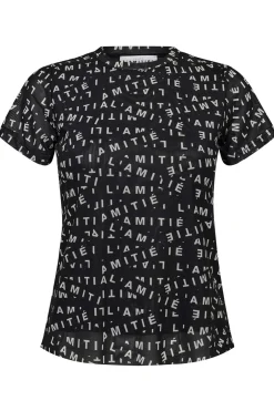 L'AMITIÉ Mesh Logo Tee Black HL10127