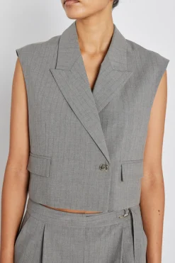 LataniaBBLinis waistcoat Grey BBW4902
