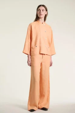 Lazy linen jakke med krave MELON 26121415561