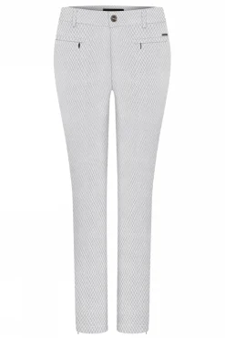 Lina 7/8 w. zip Jacquard 1157Grey 6841/4209