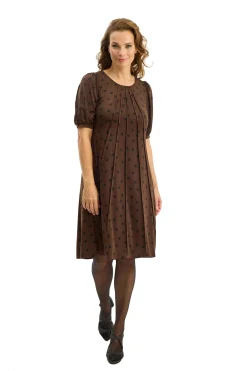Lucette dress 1/2 sleeves Mocca 16919