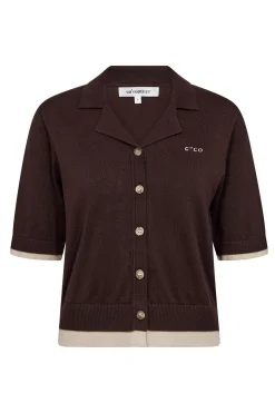 LueCC Crop Cardigan 145Dark Brown 42019