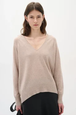 Lukka Vneck Pullover Premium BEIGE MELANGE 30104240