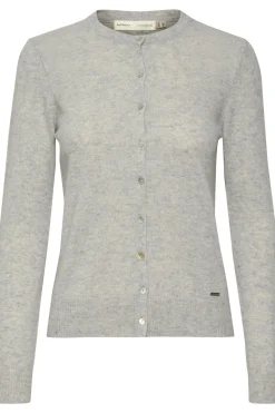 LukkaIW Cardigan New Light Grey Melange 30107630