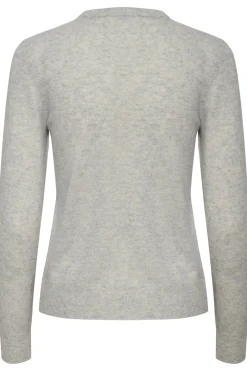 LukkaIW Cardigan New Light Grey Melange 30107630
