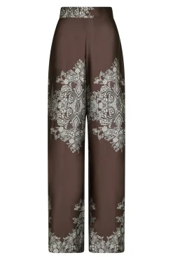 Lunet Paisley Border Dark brown 167274