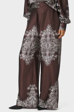 Lunet Paisley Border Dark brown 167274