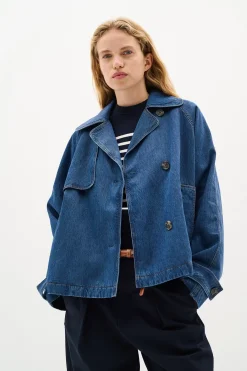 MableIW Minona Short Coat Dark Blue Denim 30110518