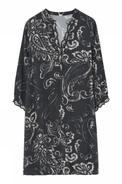 Madonna, knee dress 81982Grey/Beige 58511/7355