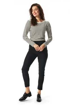 Magic stretch bukser med slids Længde B Black 902910119