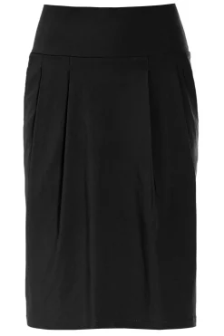 Magic stretch nederdel med læg Black 902912937