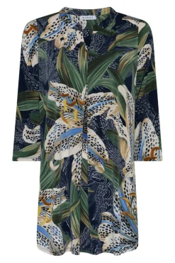 Maracollina tunic 3/4 sleeves Multi green 17003