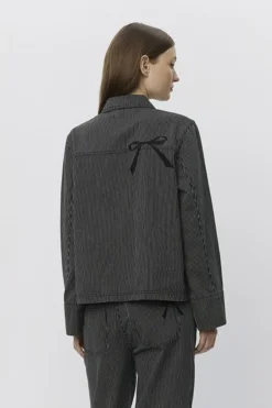 MARLOSW JACKET 1017 Black striped S253107