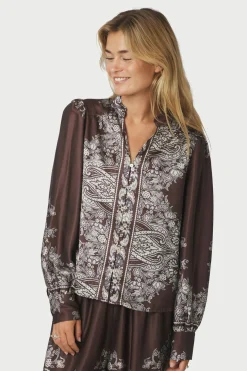 Massima Paisley Border Dark brown 160960