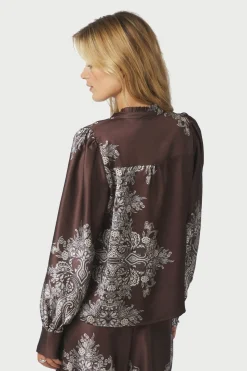 Massima Paisley Border Dark brown 160960