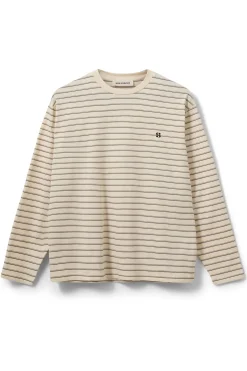 MASYSW LONGSLEEVE BOXY TSHIR 0140 Off White Striped S261480
