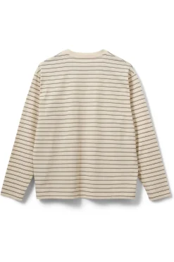MASYSW LONGSLEEVE BOXY TSHIR 0140 Off White Striped S261480