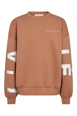 Maxi Split Logo Sweat CAMEL HL10413