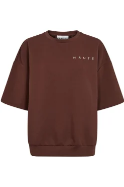 Maxi Split SS Logo Sweat Mocca HL10461