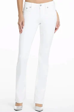 Mid rise boot White Denim