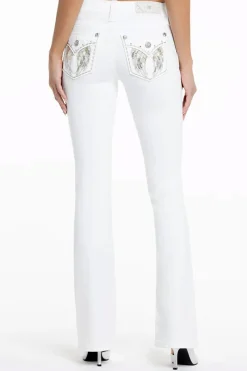 Mid rise boot White Denim