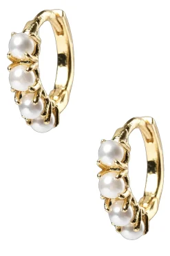 MINI HOOP PEARL TILBEHØR GULD MINI HOOP PEARL