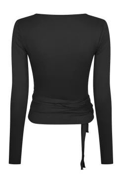 Nia Jersey Wrap Black 165501