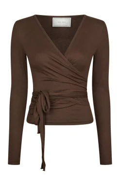 Nia Jersey Wrap Chocolate Brown 165501