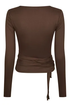 Nia Jersey Wrap Chocolate Brown 165501