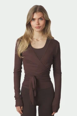 Nia Jersey Wrap Chocolate Brown 165501