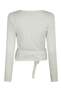 Nia Jersey Wrap Light Grey Melange 165501