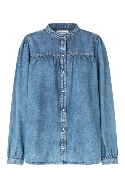 NickyLL Shirt LS 100 Washed Denim 254201005