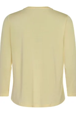 Nina tshirt 3/4 sleeve Light yellow 14920