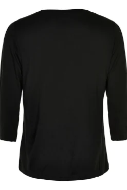 Nina tshirt 3/4 sleeve SORT 14920