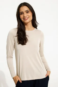 Nina tshirt long sleeve Beige 14556