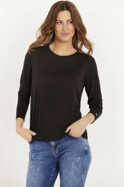 Nina tshirt long sleeve SORT 14556