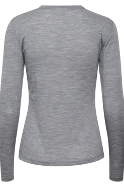 NiniaGZ ls wool roundneck NOOS Grey M‚lange 10906718
