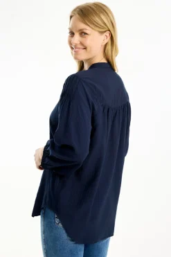 Oline blouse Navy 16756