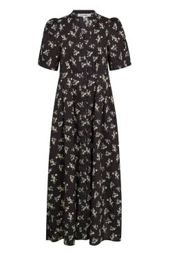 OliviaCC Flower Pleat Dress 96Black 46034